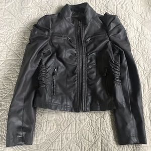 Girls’ faux leather coat size 10/12